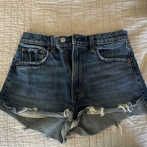 Abercrombie & Fitch Distressed Blue Jean Shorts